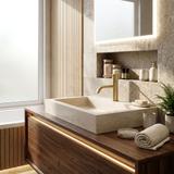 Robinet de lavabo Rea Lungo Diamond Brush Gold