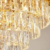 Lampa Wisząca z Kryształami G061-CP 80CM ZŁOTA