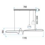 Lampe LED LHJ039-CP BRUSH GOLD