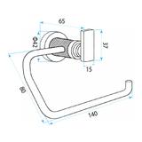 Toilet paper holder 81305 Rivo Brush Gold