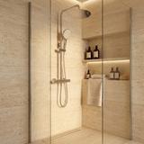 Suihkusarja ilman juoksuputkea termostaatilla Rea Lungo Chrome