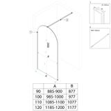 Shower screen Rea Heaven Brush Gold 100