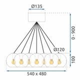Hängelampe Kugel APP561-13CP
