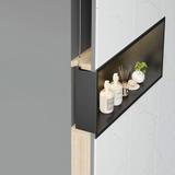 VESTAVNÁ KOUPELNOVÁ POLICE  LED 30x45 black