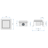 Lineaire afvoer REA NEO Brush Steel 12x12