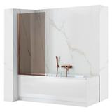 Badewanneaufsatz Rea Elegant Brush Copper 80