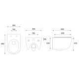 WC mísa bez splachovacího okruhu Rea Carlo Mini Tornado NF