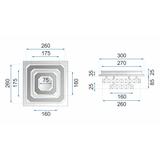 Deckenlampe Kristall LED 24W quadrat APP410-C