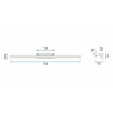 Lampe Murale LED 9W 70CM APP363-1W