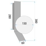 WANDLEUCHTE APP1757-1W SCHWARZCHROM