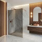 Paroi de douche Rea Flexi Grey / Brush Copper 140