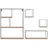 Zestaw 4 półek ściennych LOFT Metalowe Industrial 391883