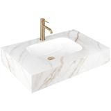 Lavabo suspendu Rea Aresa Grey Gold 80