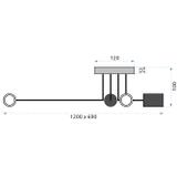 Decken/Wand-Lampe spider Agaro 8