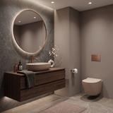 Set Závesné WC Focus + Umývadlo na Dosku Rea Focus Taupe