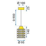 Deckenlampe Gold APP724-1CP