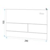 Vajutusnupp WC-eelse seinakomplekti jaoks K011A-Q Rea T Black Matt