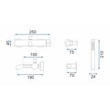 Bathroom faucet Rea Lungo Brush Gold