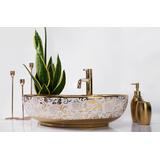 Vasque à poser Rea Margot White/Gold