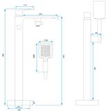 Rea HASS juodas vonios maišytuvas