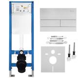 Concealed WC Frame Set Slim 024N with Titan T Brush Steel