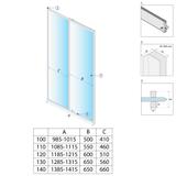Shower door Rea Primo Slide 110 Chrome