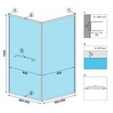 Tuš kabina Rea Space In Black 90x90