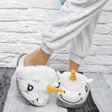 Kapcie klapki Kigurumi Pegaz biały