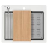 гранитная мойка KURT 110 WORKSTATION White