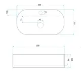 Umyvadlo na desku REA Marcela 50 Saturn