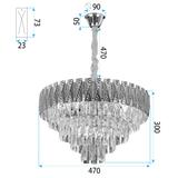 Lampa Wisząca z Kryształami G059-CP