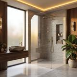 Shower screen Rea Heaven Brush Gold 100