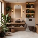 Umywalka nablatowa Rea DUO Espresso Matt