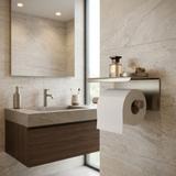 Držač toaletnog papira s policom 6613 Modern Nickel Brush