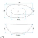Wanna Akrylowa Wolnostojąca Carmen 170
