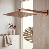 Quadratischer Duscharm REA JS-9022BRG 40cm Brush Copper