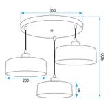 Hängelampe APP1334-3CP Black Gold