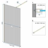 Dušo ekranas Rea Aero Intimo Gold Brush 120