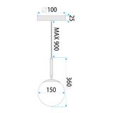 GLASKUGEL HÄNGELEUCHTE G108-1W GOLD E27