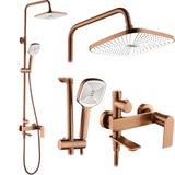 Zestaw Prysznicowy REA STORM MIEDŹ SZCZOTKOWANA