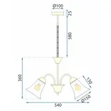 Hängelampe Vintage APP960-5CP CHROM