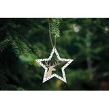 Zestaw 2 szt dekoracji świątecznych KL-21X12 White