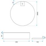 Ensemble de meubles de salle de bain Molly 40cm Beige meuble avec lavabo + miroir + étagère