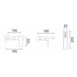 Змішувач для ванни Rea Fenix Chrom