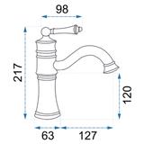 Rubinetto da bagno Rea Vintage Old Black Low