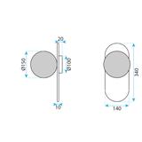 Wandlampe APP1756-1W BRUSH GOLD WHITE