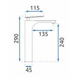 Bathroom faucet Rea Berg Gold High