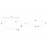 Vasque à poser Rea Greta 65 Bianco Shiny