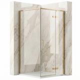 Shower enclosure Rea Bruno 90x90 Brush Gold