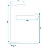 Смеситель Rea CLIF Brush Copper HIGH